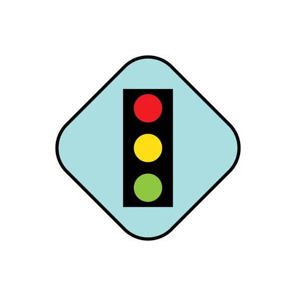 Ampel Vektor Flat Icon — Stockvektor