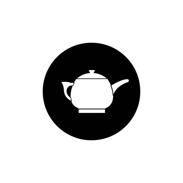 Вектор Значок Чайник Простой Дизайн Шаблон — стоковый вектор