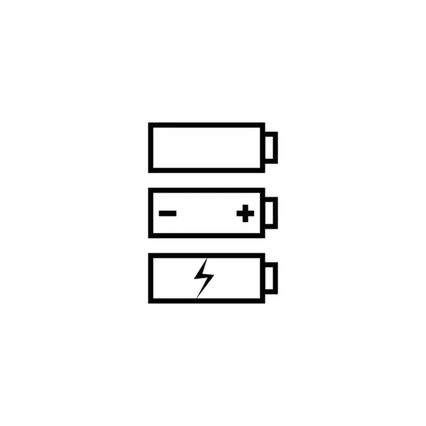 Batterij Icoon Vector Logo Ontwerp — Stockvector