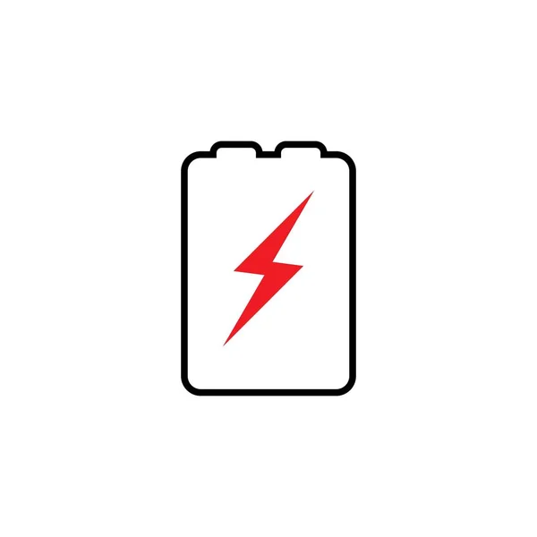 Batterij Icoon Vector Logo Ontwerp — Stockvector