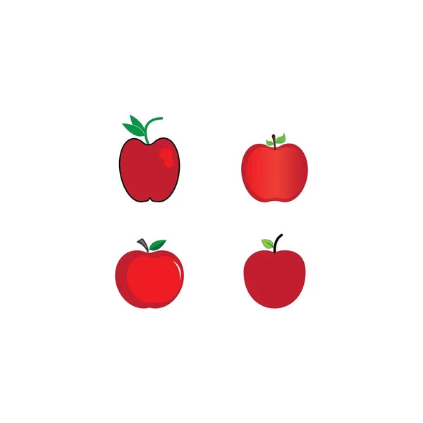 红苹果和绿苹果 矢量图解 — 图库矢量图片