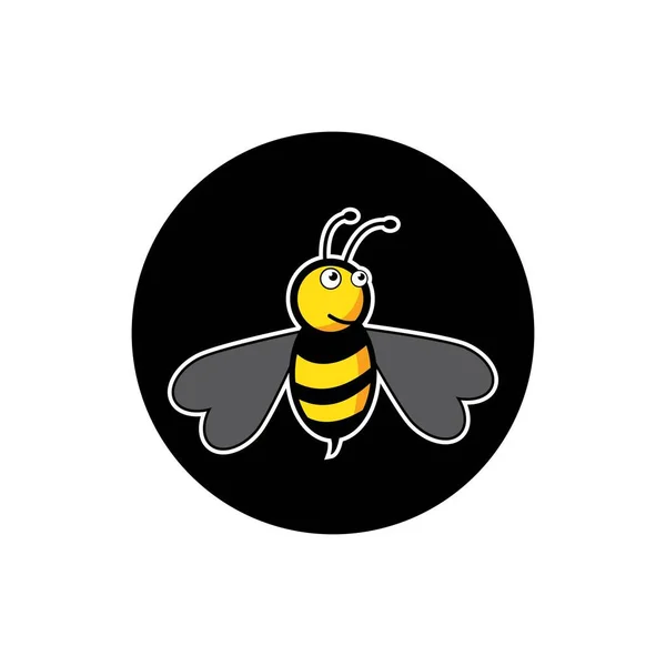 Logo Bee Modello Icona Vettoriale Illustrazione Design — Vettoriale Stock