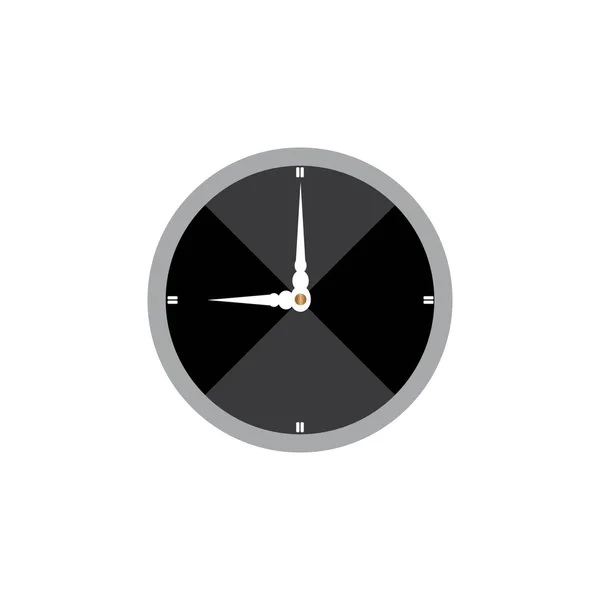 Reloj Icono Diseño Logotipo Vector Ilustración Alarma — Archivo Imágenes Vectoriales