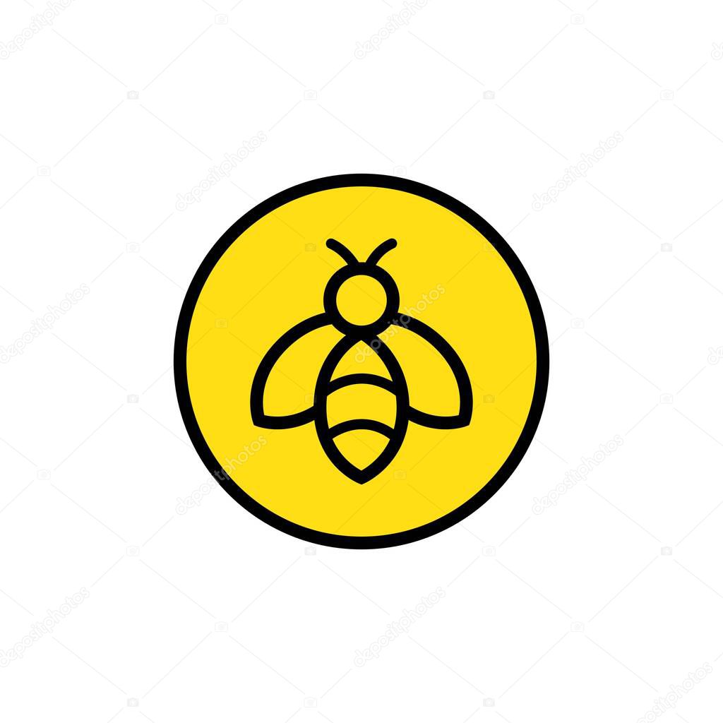 Bee Logo Template vector icon illustration design