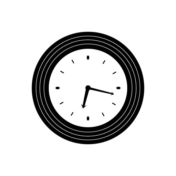 Horloge Icône Design Logo Vecteur Illustration Alarme — Image vectorielle