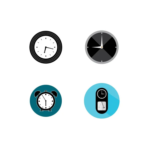 Clock Icon Design Logo Vector Illustration Alarm — Stock Vector