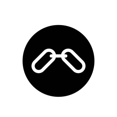 Zincir Simgesi gri arkaplanda izole edildi. Web sitenizin tasarımı için bağlantı sembolü, logo, uygulama, UI. Vektör illüstrasyonu, EPS10.