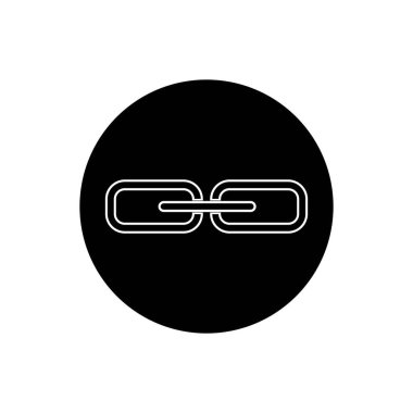 Zincir Simgesi gri arkaplanda izole edildi. Web sitenizin tasarımı için bağlantı sembolü, logo, uygulama, UI. Vektör illüstrasyonu, EPS10.