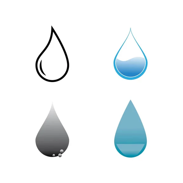 Agua Gota Logotipo Plantilla Vector Ilustración Diseño — Archivo Imágenes Vectoriales