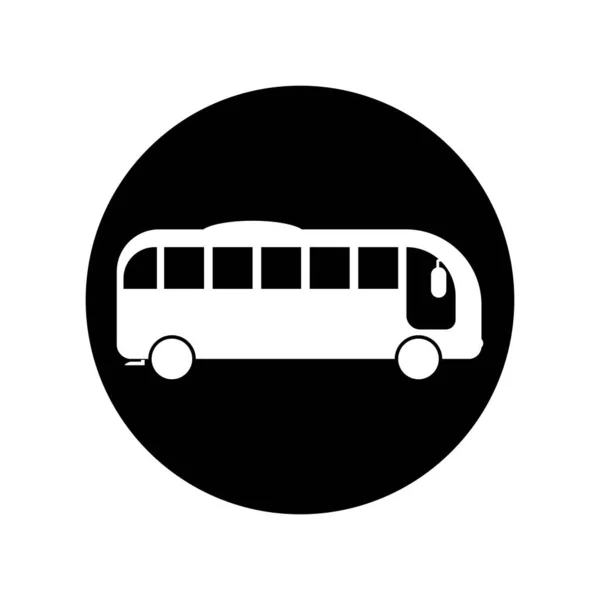 Otobüs Simgesi Otobüs Vektörü Resim Şablonu Tasarımı — Stok Vektör