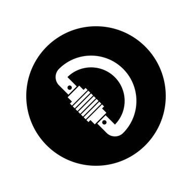 Kaya Tırmanışı Güvenlik Karabinası Simge İllüstrasyon Element Tasarımı