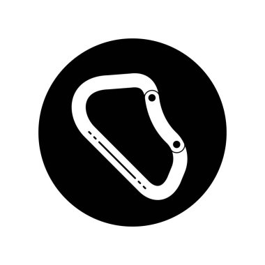 Kaya Tırmanışı Güvenlik Karabinası Simge İllüstrasyon Element Tasarımı