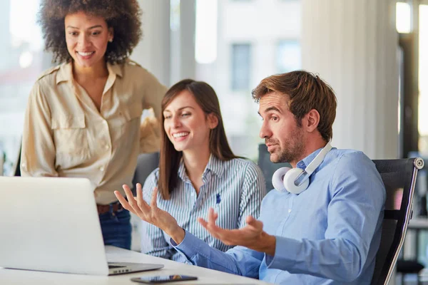 Startup Concept Creative Team Talking Office — Stock Photo, Image