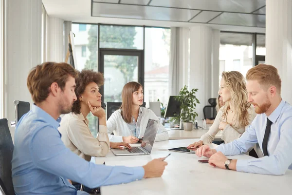 Group Multi Ethnic Business People Posing Office Start Team Meeting — Stock Photo, Image