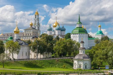 Trinity Lavra of St Sergius, Rus Manastırı, Rus Ortodoks Kilisesi'nin ruhani merkezi. Sergiyev Posad, Moscow region