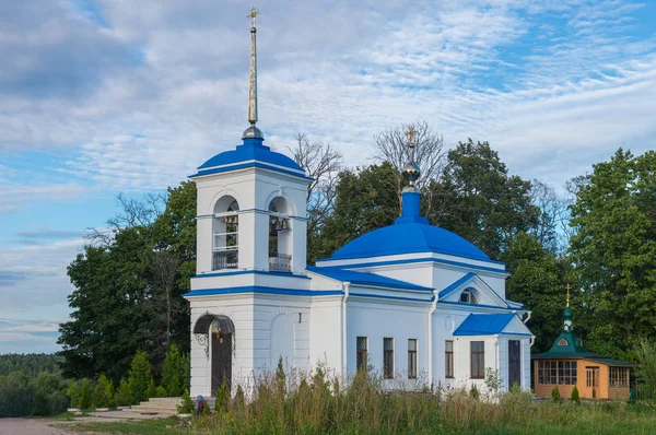 Church Intercession Blessed Virgin Mary Podvorie Saburovo Holy Trinity Sergius — Stock Photo, Image