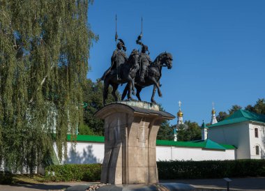 Kutsal anıt Boris ve Gleb şehit duvarlara t Borisoglebsky Manastırı, Dmitrov, Moscow Region, Rusya Federasyonu