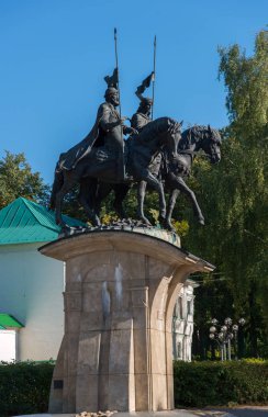 Kutsal anıt Boris ve Gleb şehit duvarlara t Borisoglebsky Manastırı, Dmitrov, Moscow Region, Rusya Federasyonu