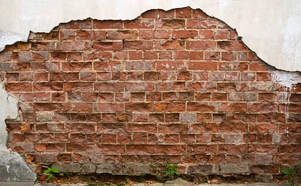 Mur Ruine Vieille Maison Brique — Photo