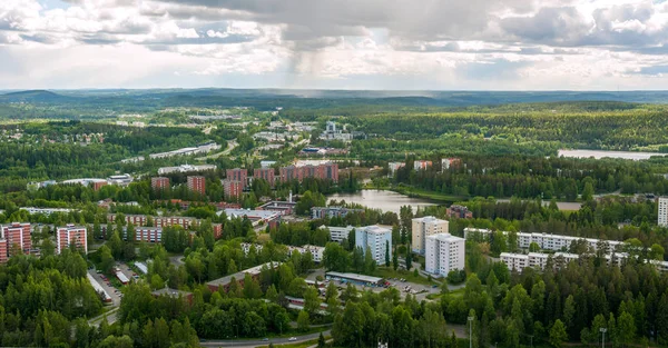 Vista Cidade Portuária Kuopio Verão Finlândia — Fotografia de Stock