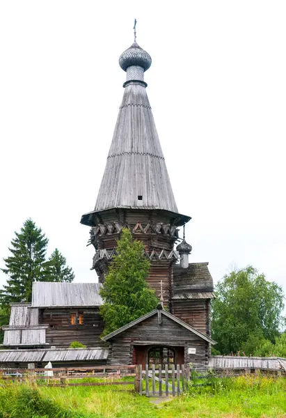 Fából Készült Sátor Templom Betlehemes Szűz 1659 Gimreka Village Podporozhsky — Stock Fotó