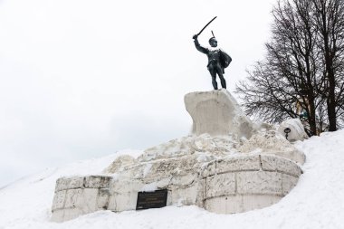 Şef Izyumsky hafif süvari eri alayı anıt, genel ve şövalye Dorokhov Ivan Semenovich (1762-1815), Vereya kasaba, Naro-Fominsky bölgesi, Moskova Oblast, Rusya Federasyonu