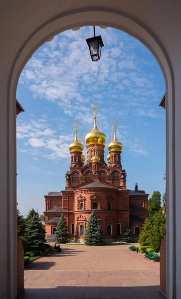 Cathédrale Tchernigovski Tchernigovski Skete Est Monastère Dans Cadre Sainte Trinité Images De Stock Libres De Droits