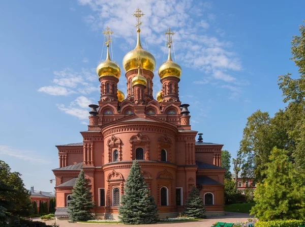 Chernigovsky Cathedral Chernigovsky Sketen Klostret Som Del Holy Trinity Sergius Stockfoto