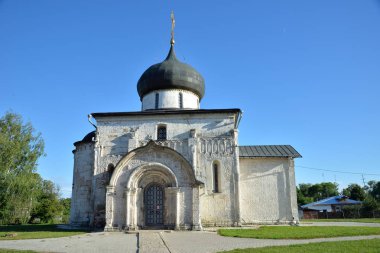 Aziz George Katedrali (1230-1234) Moğol istilası öncesi Rusya'da inşa edilen son taş kilise, Yuryev-Polsky Altın Yüzük, Vladimir Bölgesi, Rusya
