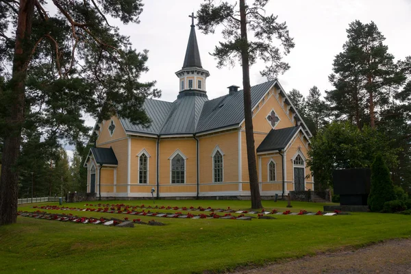 New Pihlajavesi Church Memorial Cemetery Pihlajvesi Petjvesi Municipality Finland — Stock Photo, Image