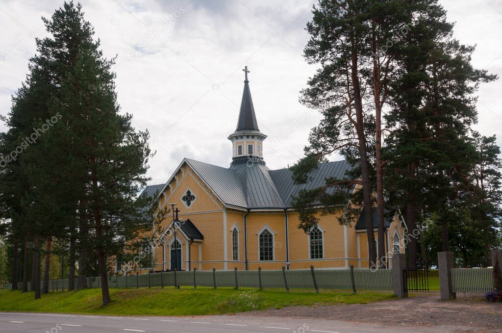 New Pihlajavesi Church. Pihlajvesi (Petjvesi) is municipality of Finland 