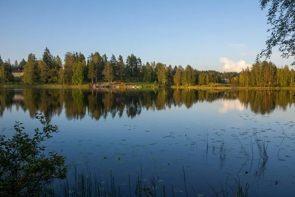 Jezero Létě Pihlajvesi Petjvesi Obec Finsko — Stock fotografie