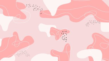 Lekeli vektör çizimleriyle modern Yumuşak mavi pastel soyut arkaplan