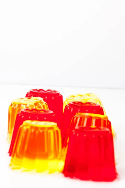 Lemmon Strawberry Jelly Desserts — Stock Photo, Image
