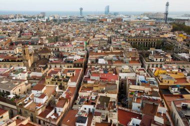 Tibidabo eğlence parkında Talaia cazibesi. Barselona, Katalonya. İspanya