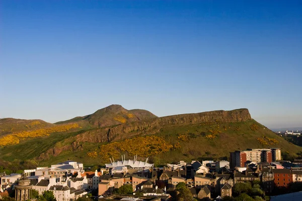 Pohled Horu Arthurova Sídla Edinburghu Spojené Království — Stock fotografie