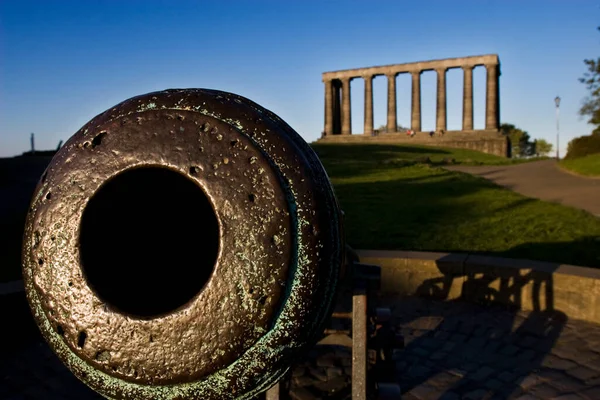 Torre Monumentale Nelson Carlton Hill Edimburgo Regno Unito — Foto Stock