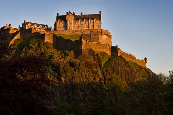 Pohled Edinburský Hrad Ulice Princes Edinburgh Spojené Království — Stock fotografie