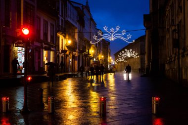 San Francisco caddesi, Santiago de Compostela, Galizia. İspanya
