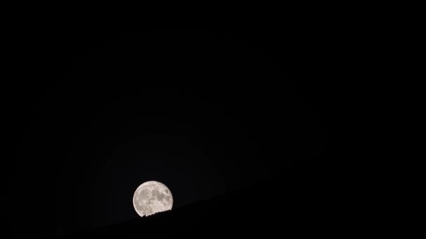 Angri Italia Timelapse Video Varía Luna Llena Cerca Aparece Detrás — Vídeo de stock