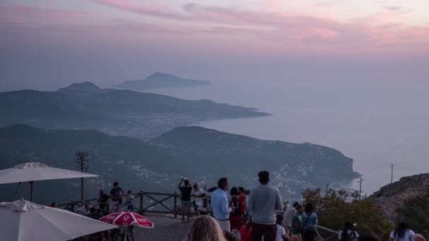 Castellammare Italien August 2020 Zeitraffer Video Vom Monte Faito Von — Stockvideo