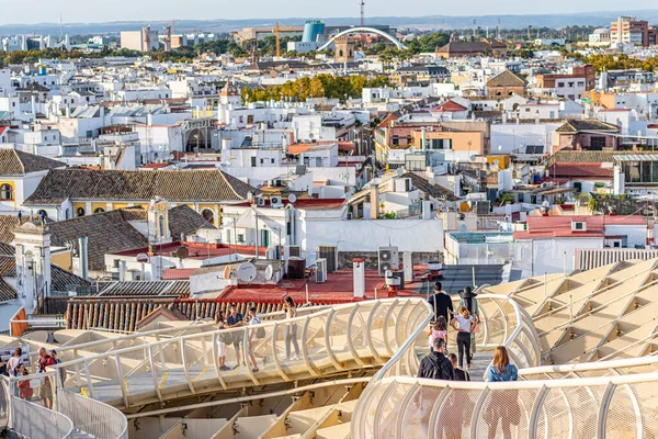 Sevilla Španělsko Října2019 Pohled Metropol Slunečník Kopuli Budovy Panten Los — Stock fotografie