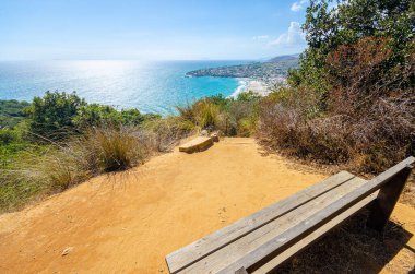 İtalya. Monte Orlando 'dan Latina' nın Serapo plajındaki görüntüler.