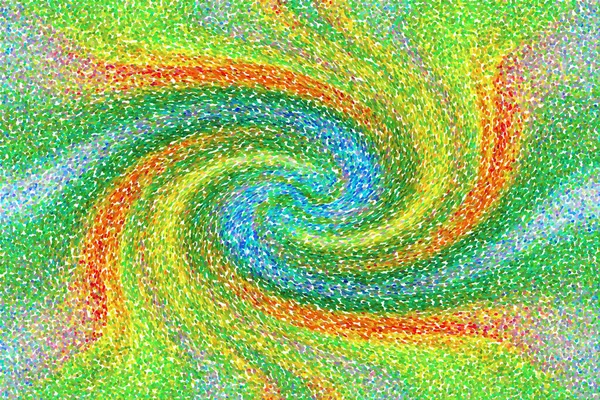 Çok Renkli Spiral Girdaplar Sivri Uçlu Yeşil Limon Kırmızısı Mavi — Stok fotoğraf