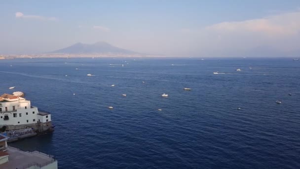 Nápoles Italia Septiembre 2020 Impresionante Vista Desde Mirador Vía Posillipo — Vídeos de Stock