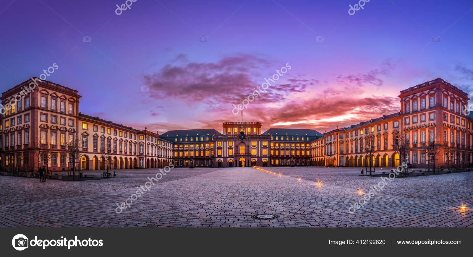 Mannheim Germany February 7Th 2013 Panoramic View Baroque Palace Mannheim —  Stock Editorial Photo © AlexTort #412192820, image size:1600x870