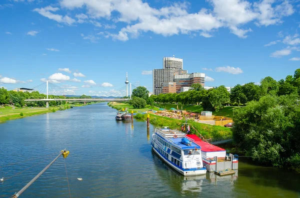 Mannheim November 2013 Konrad Adenauer Brücke Rhein — Stockfoto