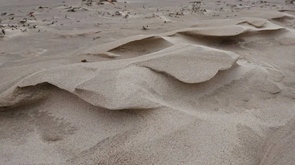 Ветер Дождь Создали Песчаные Дюны Морском Пляже — стоковое фото