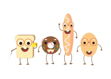 Şirin Ekmek Arkaplan Çizim Vektörü