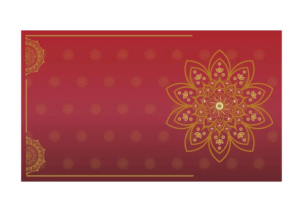 Islamic Mandala Premium Red Background — Stock Vector